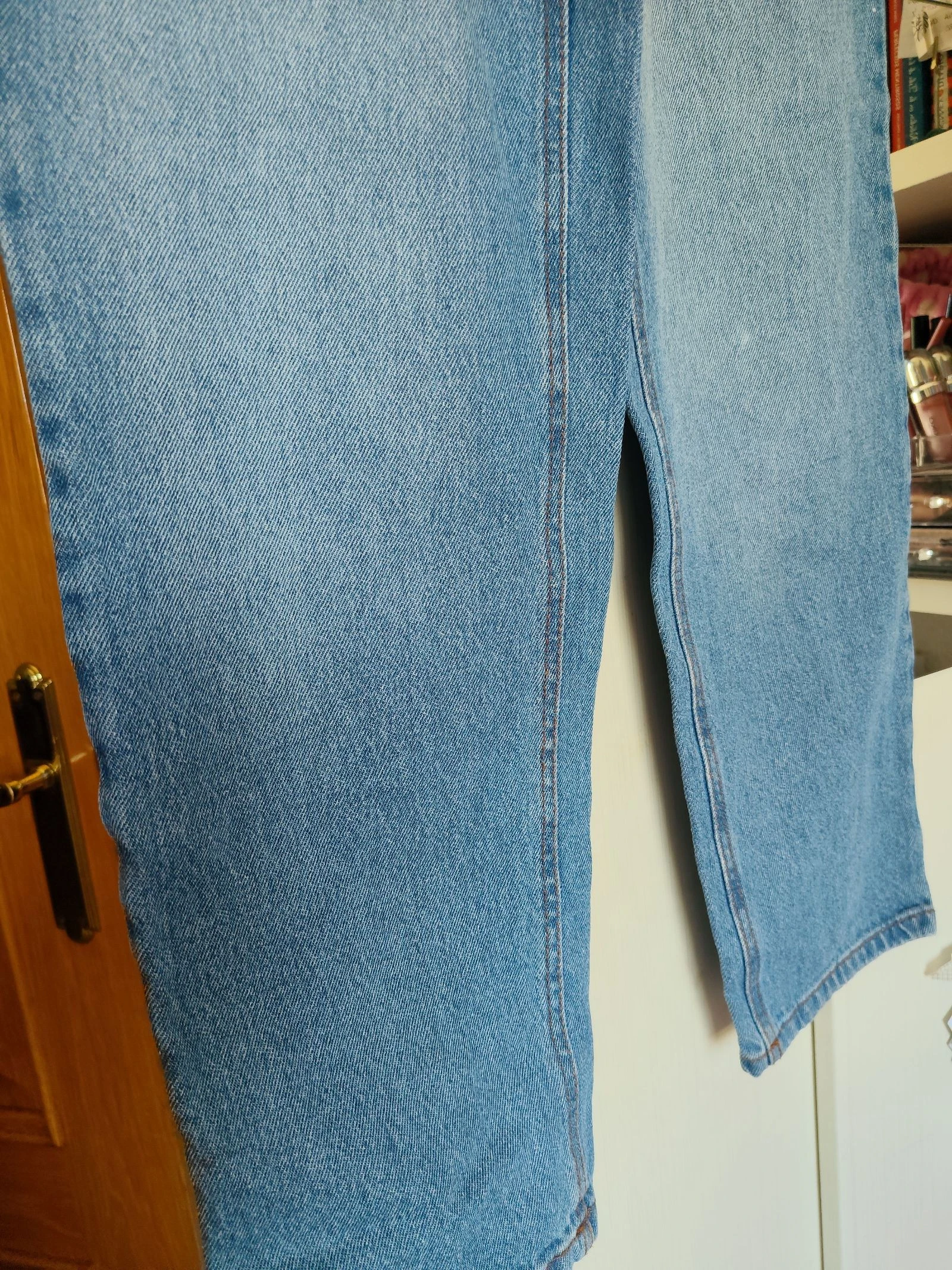 Calça jeans feminina reta solta Lefties Tamanho M/38 – photo 8